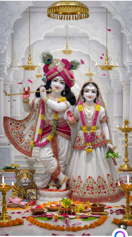 3D Metal Radha Krishna Photo Frame ..