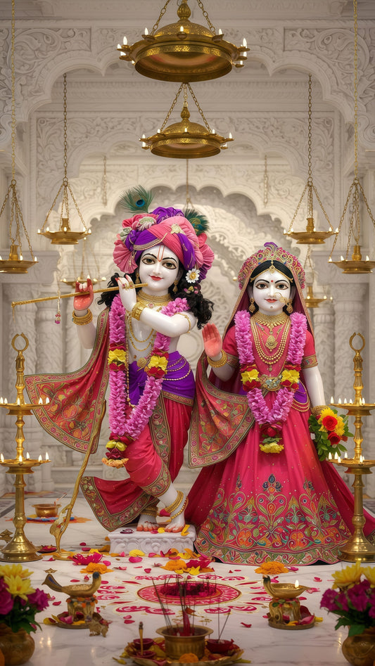 3D Metal Radha Krishna Photo Frame ....