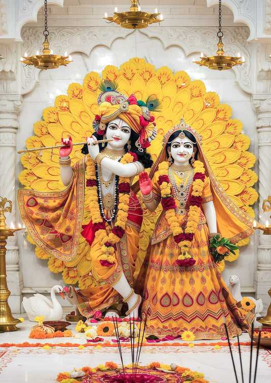 3D Metal Radha Krishna Photo Frame .....