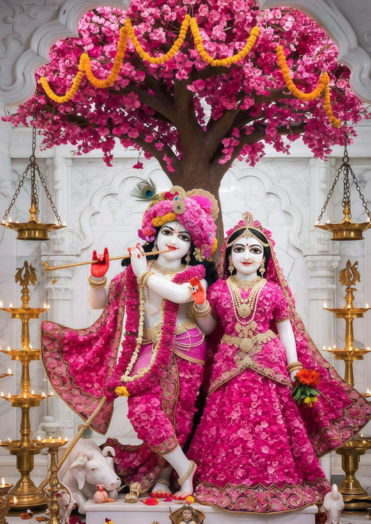 3D Metal Radha Krishna Photo Frame