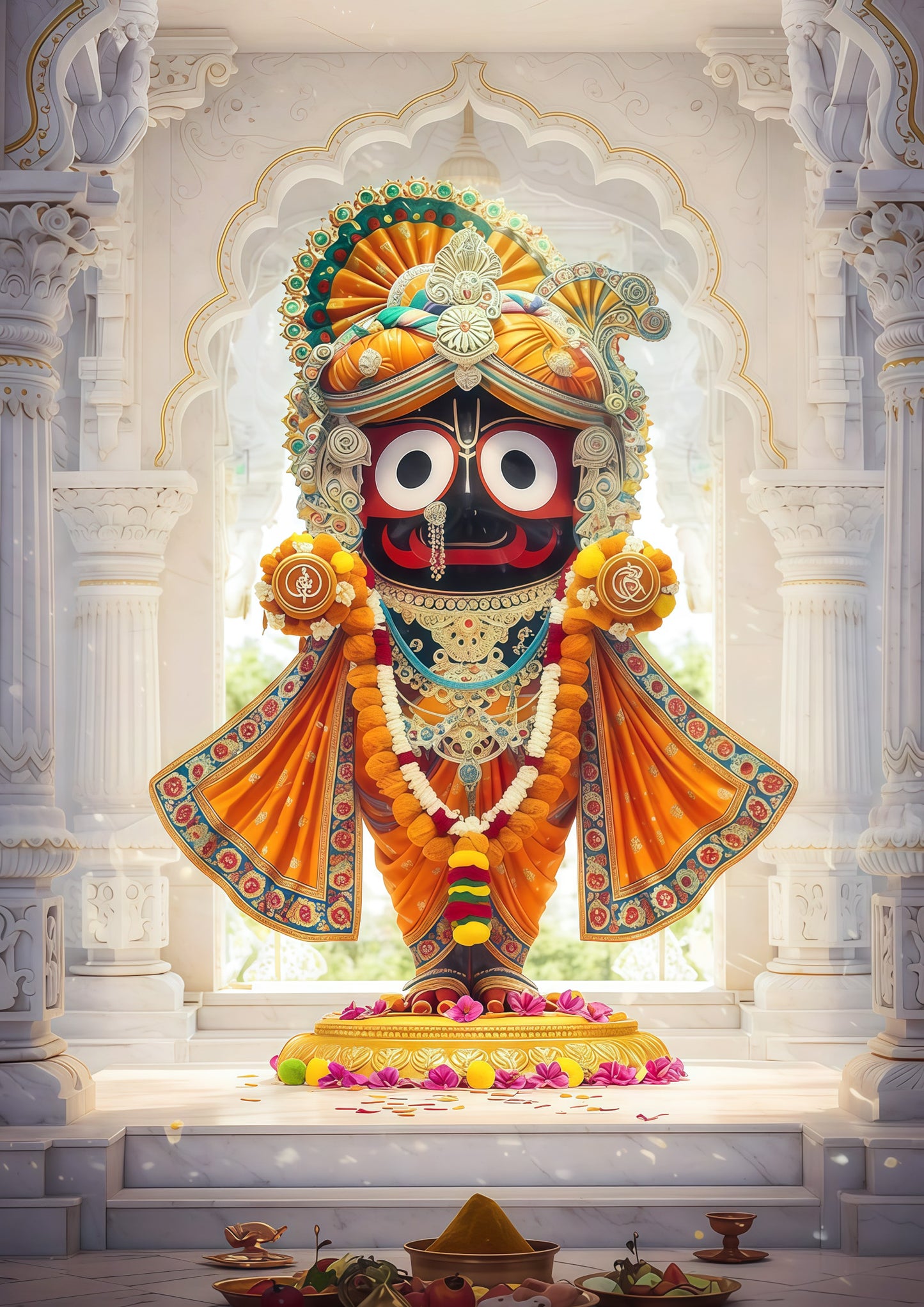 3D Metal Lord Jagannath Photo Frame