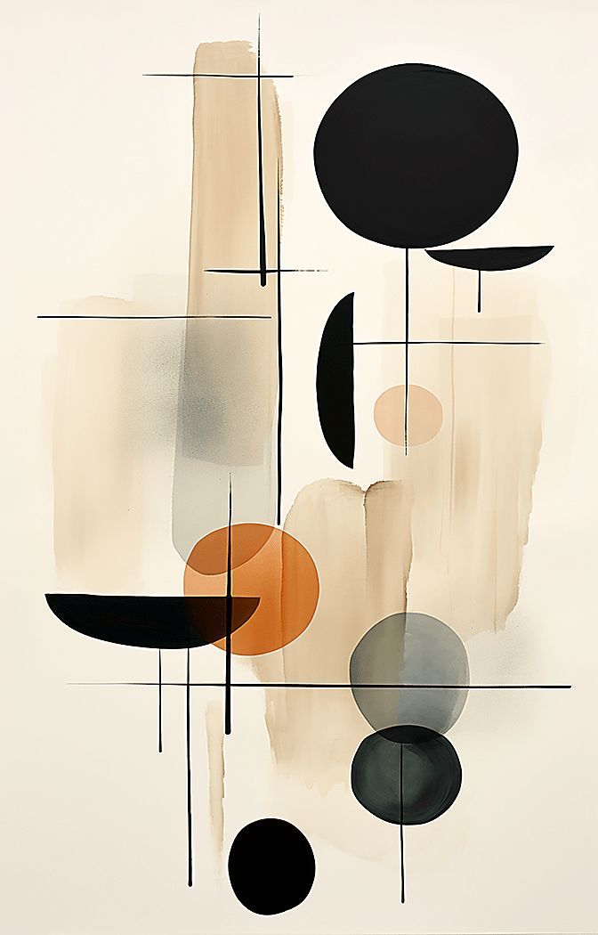 Modern Abstract Geometric 3D Acrylic Photo Frame – Beige & Black