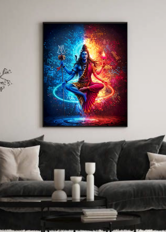 Shiv Shakti 3D Metal Photo Frame