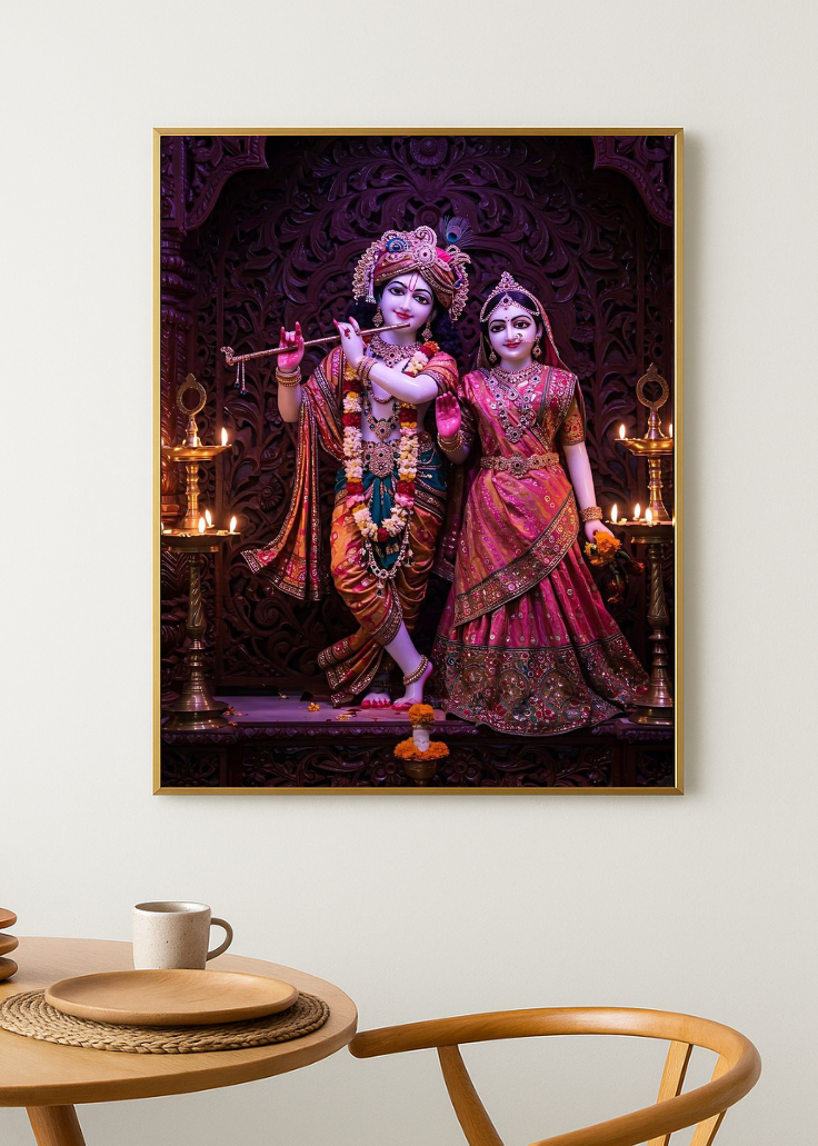 3D Acrylic Radha Krishna Photo Frame