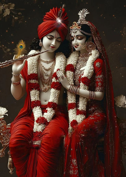 3D Acrylic Radha Krishna Couple Frame