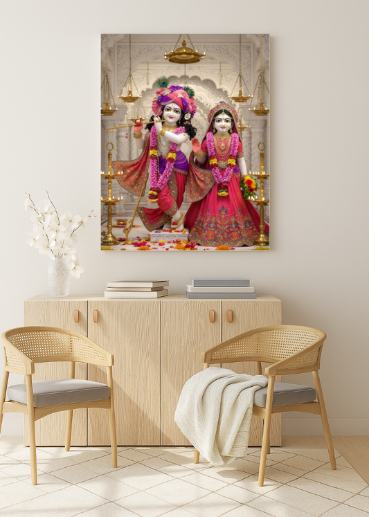 3D Metal Radha Krishna Photo Frame ....