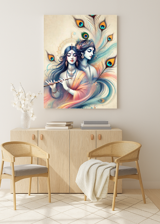 3D Acrylic Radha Krishna Photo Frame .