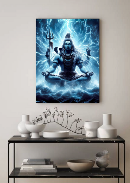 Lord Shiva 3D Metal Sheet Photo Frame