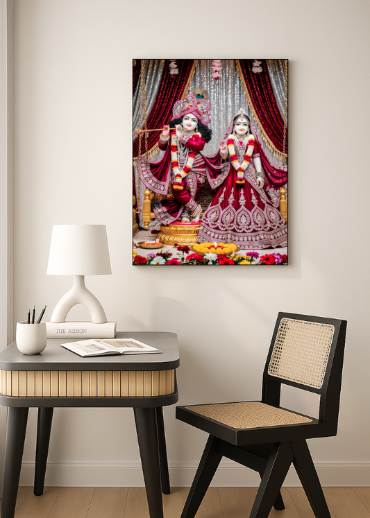 3D Metal Radha Krishna Photo Frame ...... .