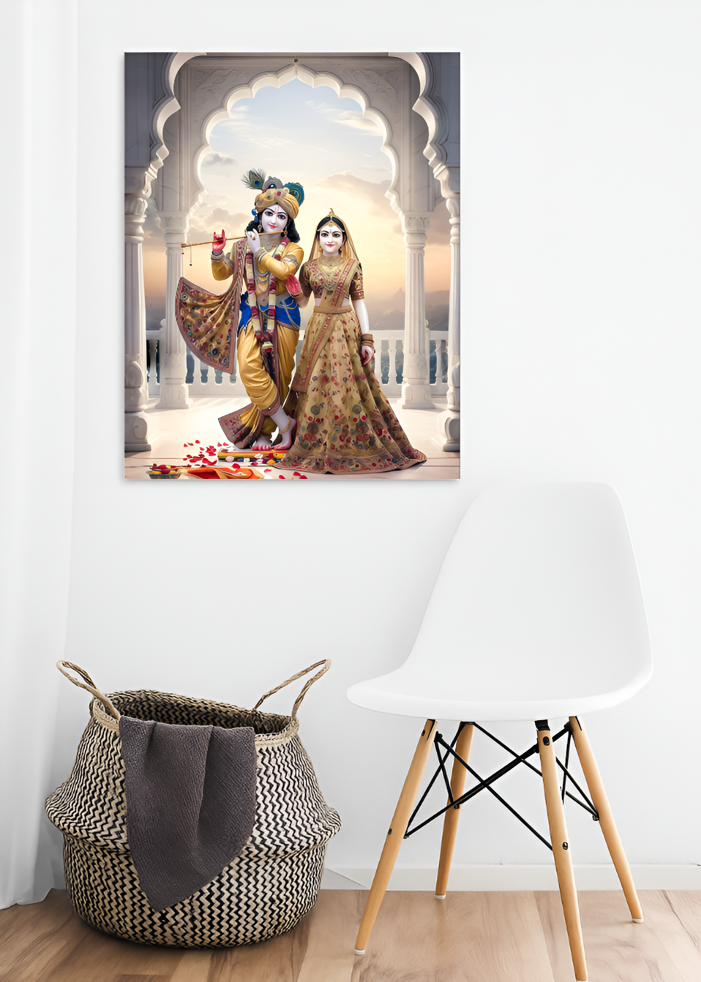 Radha Krishna 3D Metal Photo Frame