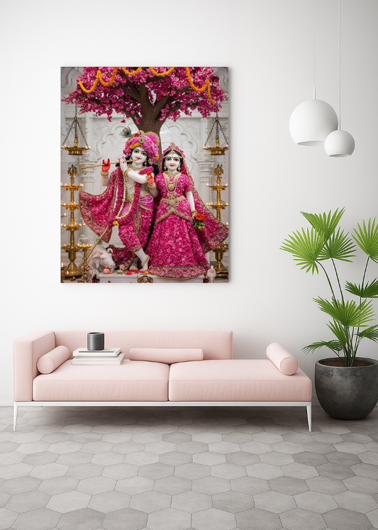 3D Metal Radha Krishna Photo Frame