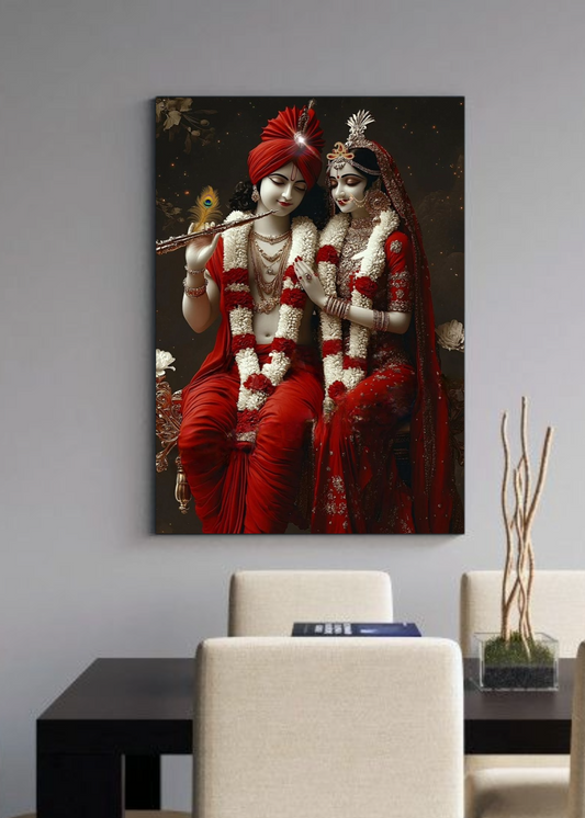 3D Acrylic Radha Krishna Couple Frame