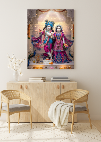 Radha Krishna 3D Metal Photo Frame  ..