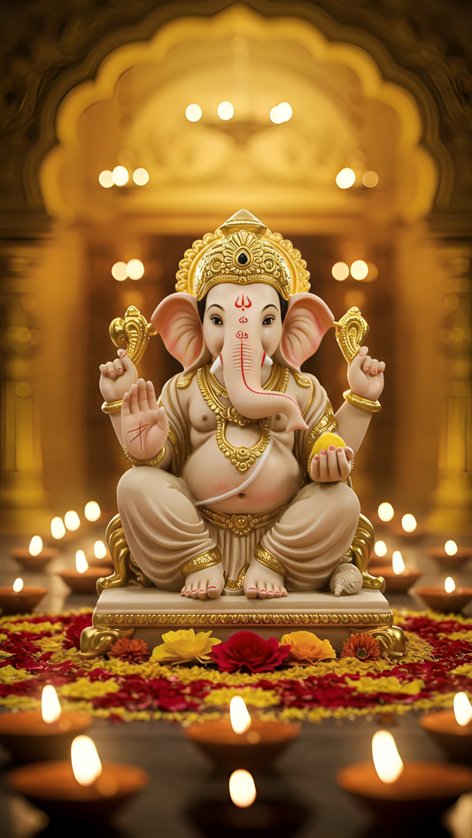 Lord Ganesha 3D Metal Photo Frame.